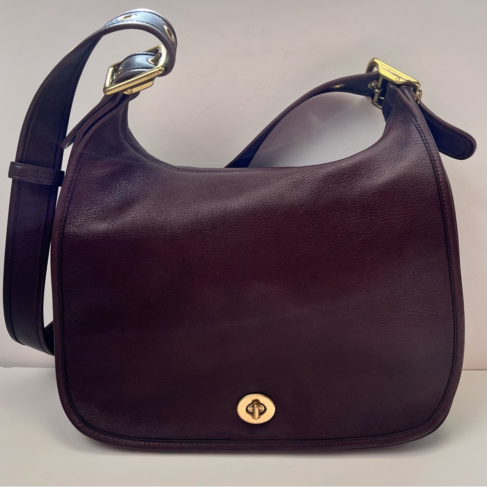 COACH Legacy Crescent Flap Shoulder Bag, Mahogany, Style 9718